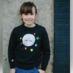 Tootsa MacGinty: CLASSIC DAWA Jacquard Knit Moon Jumper, size 1-2years